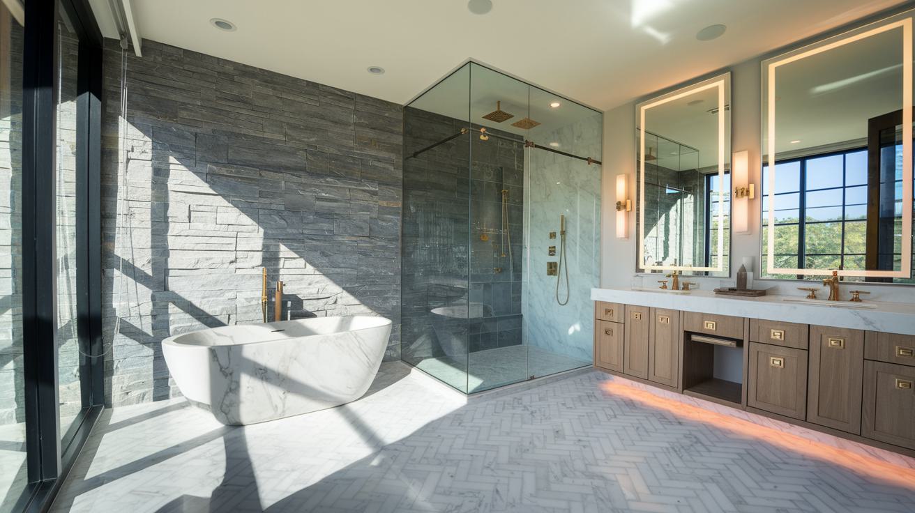 Modern luxury bathroom installation